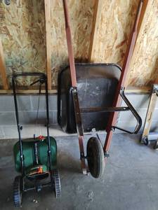 Wheelbarrow And Seed-Spreader