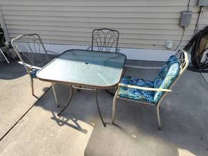 Patio Table With Three Chairs