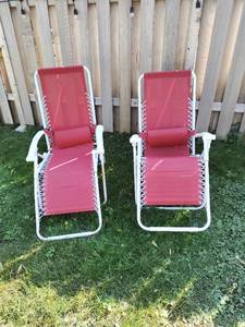 Two Outdoor Lawn Chairs