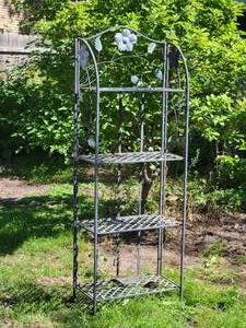 lot 32 image: Lattice Shelf Iron Bakers Rack