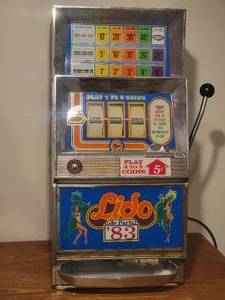 lot 2 image: Amazing Vintage Bally Lido de Paris 83 One-Armed Bandit Slot Machine