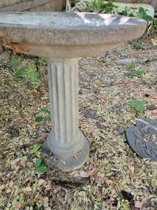 lot 29B image: Tall Concrete Bird Bath