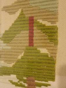 lot 86 image: Vintage Swedish Winter Cottage Woven Textile