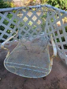 lot 15 image: Mid-Century Wrought Iron Patio Set