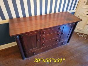 lot 126C image: Vintage Mahogany Buffet Server Cabinet