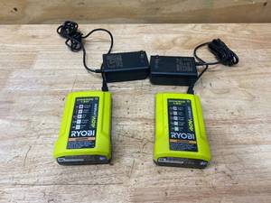 lot 25 image: RYOBI Lot of 2-  40V Battery Chargers