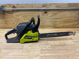 lot 67 image: RYOBI 16 in. 37cc 2-Cycle Gas Chainsaw