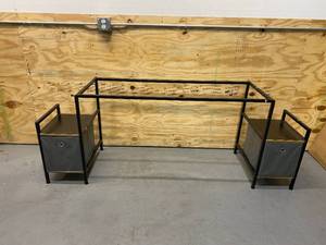 lot 79 image: TableDesk with Built-In Storage (top not included)