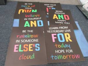 2- 6pks Wall Canvas Inspirational Q...