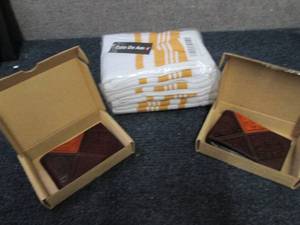 2 Leather Bound Accessories, Towels...