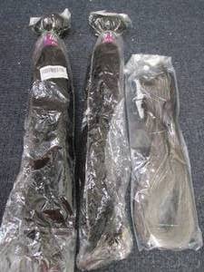 2 Human Hair Extensions, Colored Ha...