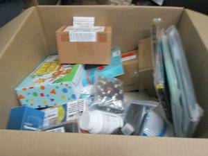Box of Assorted Small Overstock Ite...