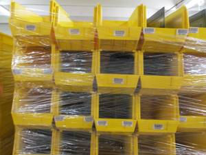 18- Yellow Plastic Storage Bin Orga...