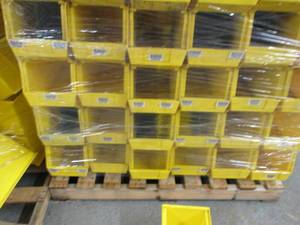18- Yellow Plastic Storage Bin Orga...