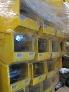 18- Yellow Plastic Storage Bin Orga...