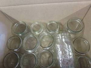 13 mason jars ...