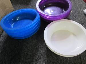 12 plastic bowls ...