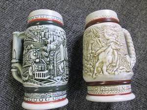 2 small avon steins ...