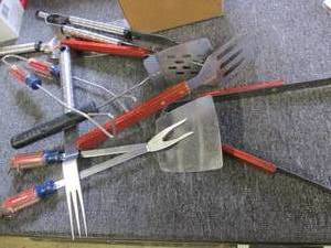 lot of grilling accessories ...