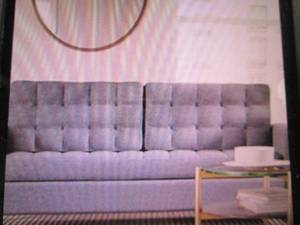 brookside linen like tufted square ...