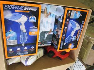 box of fabric steamers and more ...
