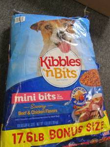 17.6lbs of kibble and bits ...