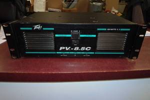 lot 356 image: Peavey PV-8.5C Rack Mount 1100 Watt 2 Channel Amplifier - Bad Channel