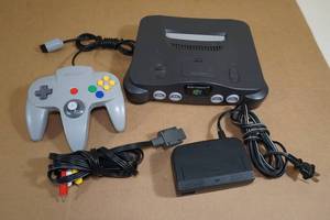 lot 27 image: Nintendo 64 Video Game System with One Controller and Expansion Pack