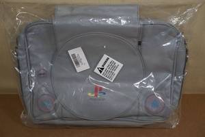 lot 34 image: Sony PlayStation 1 Video Game System Shaped Messenger Bag