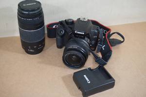 lot 70 image: Canon EOS Rebel XS Digital SLR Camera with 2 Lenses