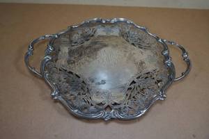lot 77 image: Silver Serving Plate - Stamped Sterling