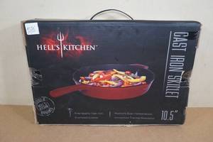 lot 99 image: NEW Hells Kitchen 10.5 Cast Iron Skillet