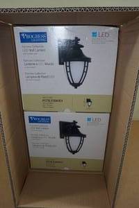 lot 109 image: NEW Progress Lighting Fairview Collection LED Wall Lantern - 2 Pack