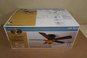 lot 111 image: NEW Hampton Bay Hawkins 44 Small Room Ceiling Fan