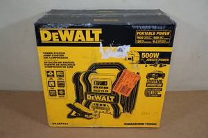lot 131 image: DeWalt Portable Power Station and Jump Starter with Compressor