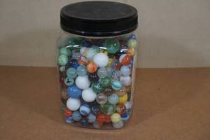 lot 167 image: Container of Marbles - Likely Many Vintage
