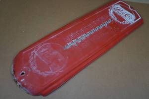 lot 168 image: Vintage Metal Pepsi-Cola Thermometer