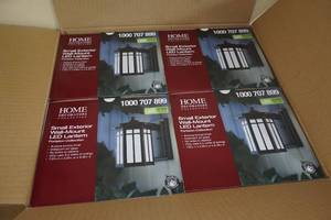 lot 214 image: NEW Home Decorators Exterior Wall Mount LED Lantern - 4 Pack