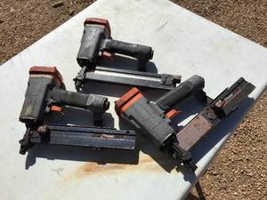 lot 92 image: 3 Paslode Staplers for Repair