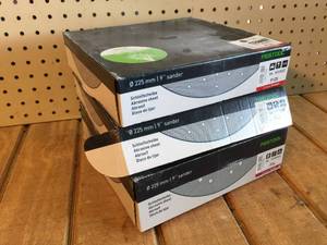 lot 24 image: 3 Boxes Festool 9 Abrasive Sanding Discs