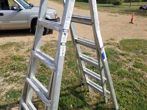 lot 20 image: Werner Aluminum Extra Heavy Duty Ladder