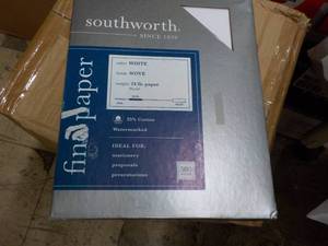 lot 95 image: SouthWorth White Wove Finer Paper...