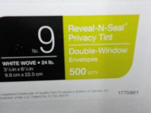 lot 96 image: 500 Double Window Envelopes...