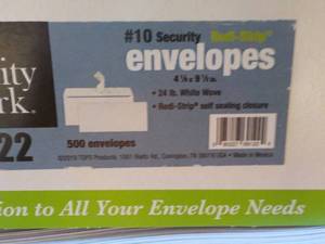 lot 167 image: Quality Park Box of 500 #10 Securit...