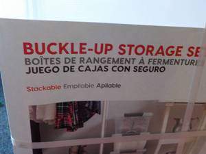 lot 214 image: 4 Pack Buckle Up Storage Set...