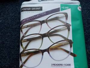 lot 224 image: 3 Pair Foster Grant 2.00 Readers an...