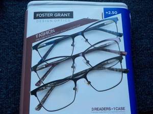lot 225 image: 3 Pair Foster Grant 2.50 Readers an...