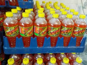 lot 355 image: Case of 24 Mountain Dew Flamin Hot...