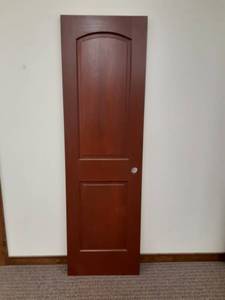 2 - Cherry Finish Pine 2 PNL  Arch Top Door Size 2-0