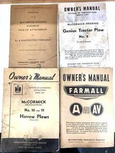 Lot of 4 Vintage Farmall Manuals